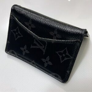 Louis Vuitton Black Textured Card Holder